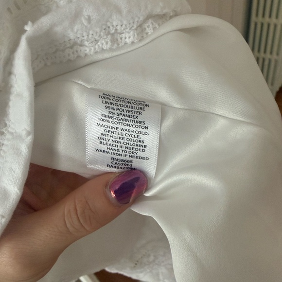 Rachel Parcell White Eyelet Tiered Dress - Picture 5 of 9